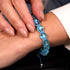Bleu | Aigue-marine | Argent | Bracelet Charmballa Verre Sirène